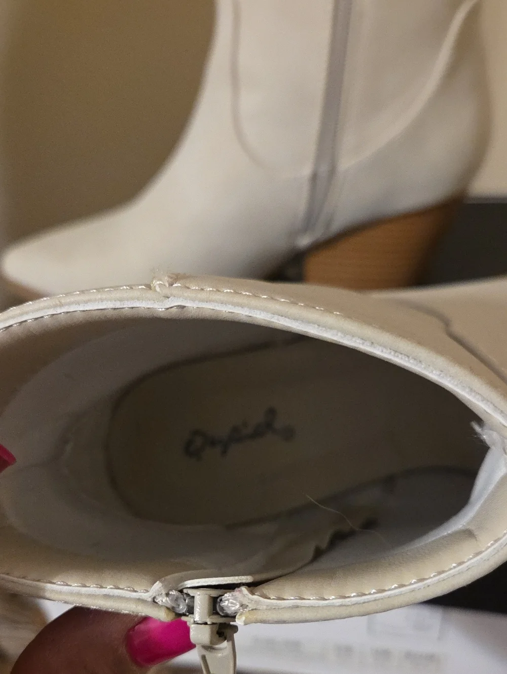 Qupid Stone Color Boots - Picture 5 of 6